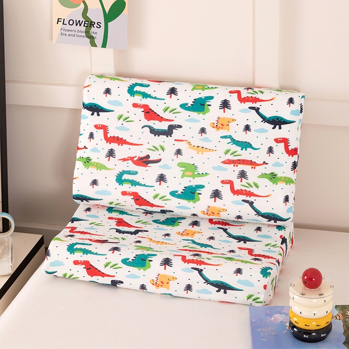 91家纺网 家纺一手货源 找家纺 七夜居 2026新款开学季儿童纯棉记忆棉枕芯全棉可拆洗学生宿舍枕头幼儿园宝宝枕 枕头枕芯 原始恐龙