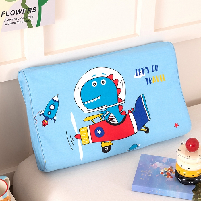 91家纺网 家纺一手货源 找家纺 七夜居 2026新款开学季儿童纯棉记忆棉枕芯全棉可拆洗学生宿舍枕头幼儿园宝宝枕 枕头枕芯 恐龙宇宙