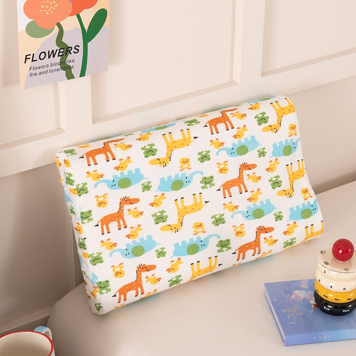 91家纺网 家纺一手货源 找家纺 七夜居 2026新款开学季儿童纯棉记忆棉枕芯全棉可拆洗学生宿舍枕头幼儿园宝宝枕 枕头枕芯 动物世界