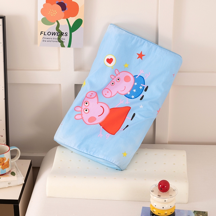 91家纺网 家纺一手货源 找家纺 七夜居 2026新款开学季儿童纯棉记忆棉枕芯全棉可拆洗学生宿舍枕头幼儿园宝宝枕 枕头枕芯 小猪佩奇