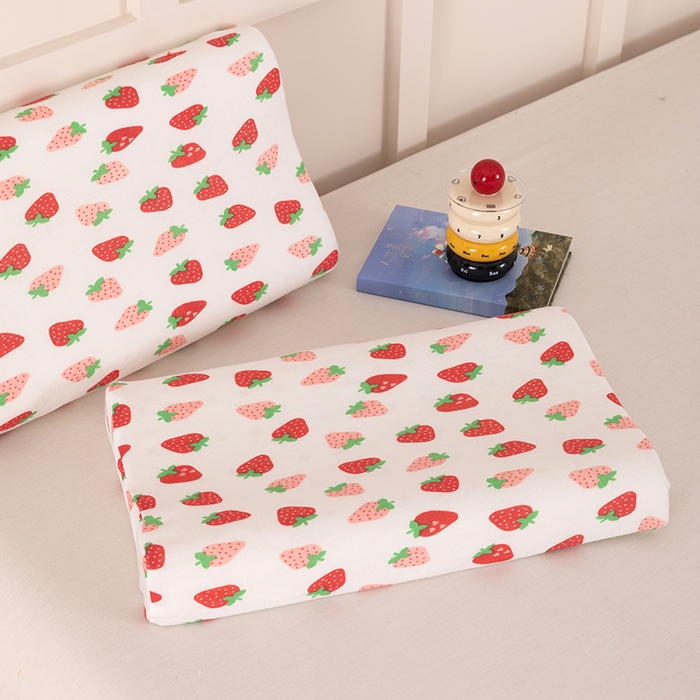 91家纺网 家纺一手货源 找家纺 七夜居 2026新款开学季儿童纯棉记忆棉枕芯全棉可拆洗学生宿舍枕头幼儿园宝宝枕 枕头枕芯 草莓多多