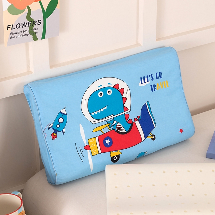 91家纺网 家纺一手货源 找家纺 七夜居 2026新款开学季儿童纯棉记忆棉枕芯全棉可拆洗学生宿舍枕头幼儿园宝宝枕 枕头枕芯 恐龙宇宙