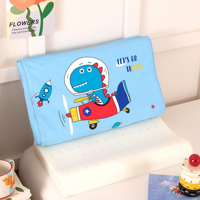 91家纺网 家纺一手货源 找家纺 七夜居 2026新款开学季儿童纯棉记忆棉枕芯全棉可拆洗学生宿舍枕头幼儿园宝宝枕 枕头枕芯 恐龙宇宙