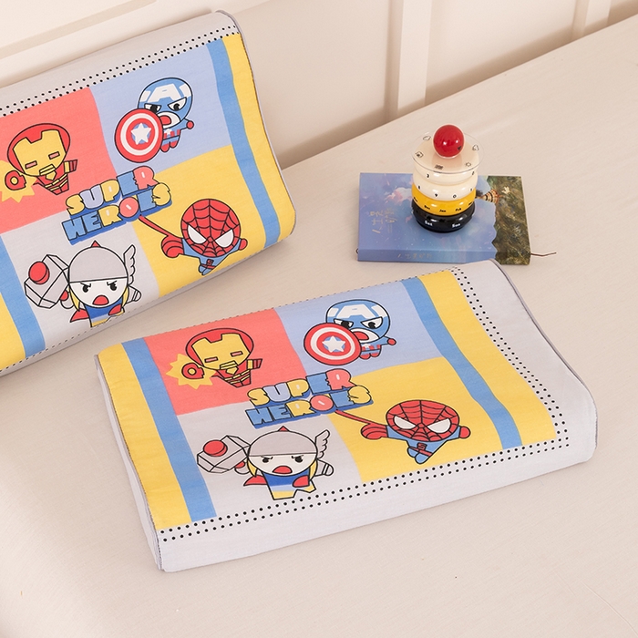 91家纺网 家纺一手货源 找家纺 七夜居 2026新款开学季儿童纯棉记忆棉枕芯全棉可拆洗学生宿舍枕头幼儿园宝宝枕 枕头枕芯 超级英雄