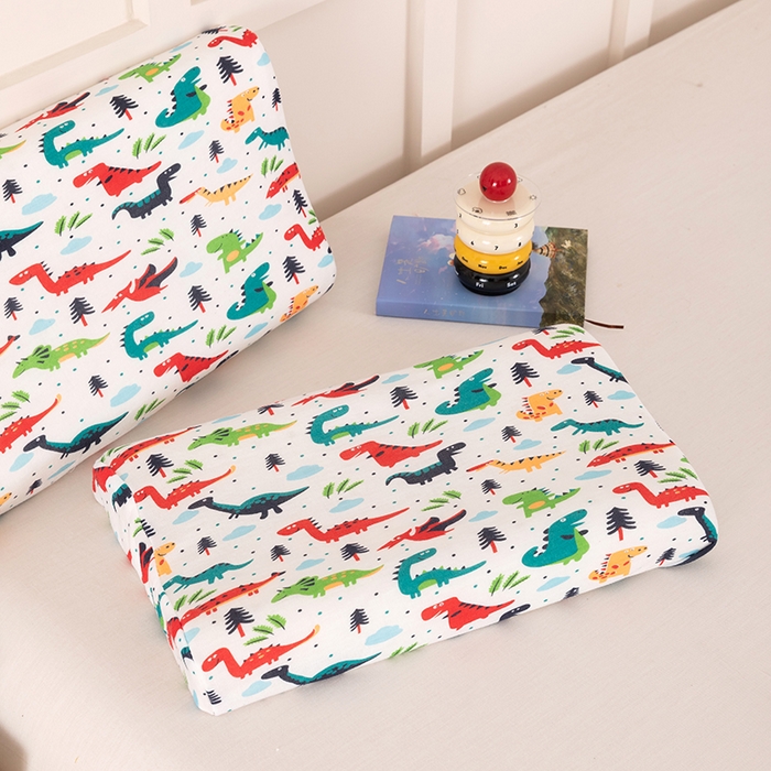 91家纺网 家纺一手货源 找家纺 七夜居 2026新款开学季儿童纯棉记忆棉枕芯全棉可拆洗学生宿舍枕头幼儿园宝宝枕 枕头枕芯 原始恐龙