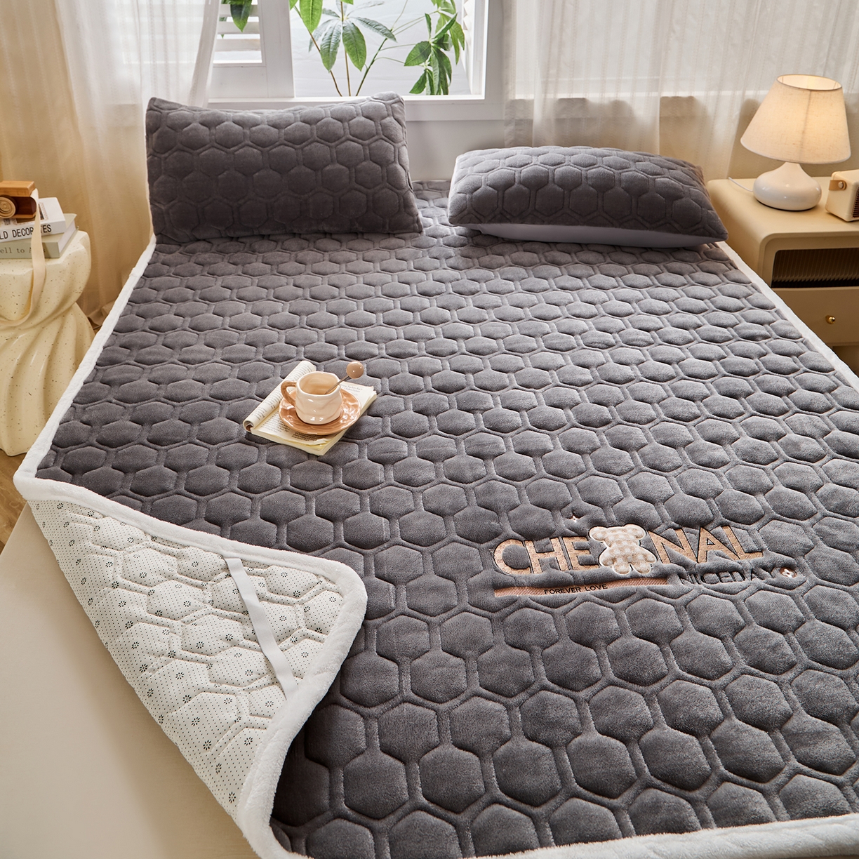 91家纺网 家纺一手货源 找家纺 （总）永旺家纺 2025新款纯色床垫床褥