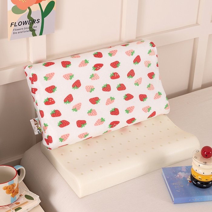 91家纺网 家纺一手货源 找家纺 七夜居 2026新款开学季儿童纯棉记忆棉枕芯全棉可拆洗学生宿舍枕头幼儿园宝宝枕 枕头枕芯 草莓多多