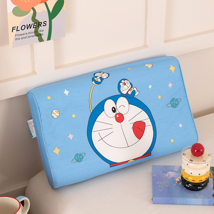 91家纺网 家纺一手货源 找家纺 七夜居 2026新款开学季儿童纯棉记忆棉枕芯全棉可拆洗学生宿舍枕头幼儿园宝宝枕 枕头枕芯 哆啦A梦