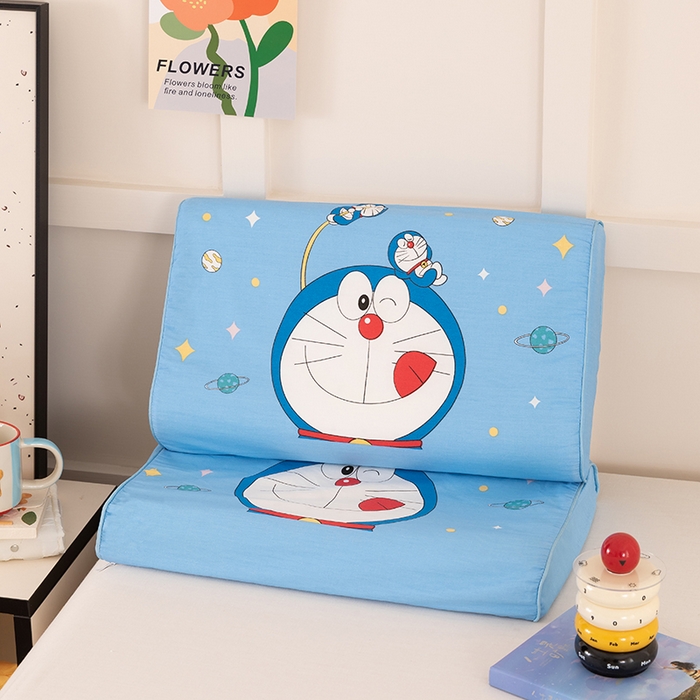 91家纺网 家纺一手货源 找家纺 七夜居 2026新款开学季儿童纯棉记忆棉枕芯全棉可拆洗学生宿舍枕头幼儿园宝宝枕 枕头枕芯 哆啦A梦