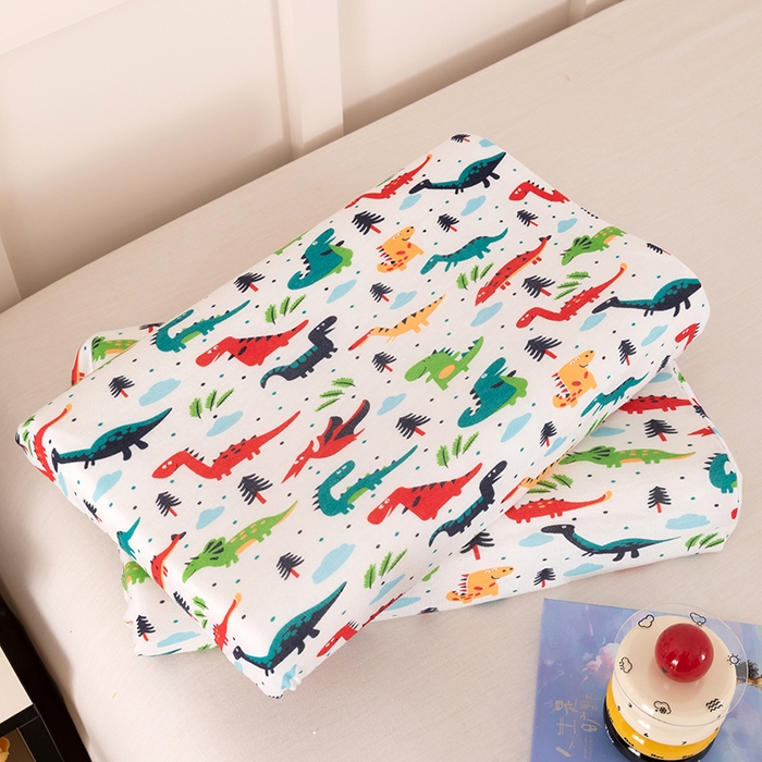 91家纺网 家纺一手货源 找家纺 七夜居 2026新款开学季儿童纯棉记忆棉枕芯全棉可拆洗学生宿舍枕头幼儿园宝宝枕 枕头枕芯 原始恐龙