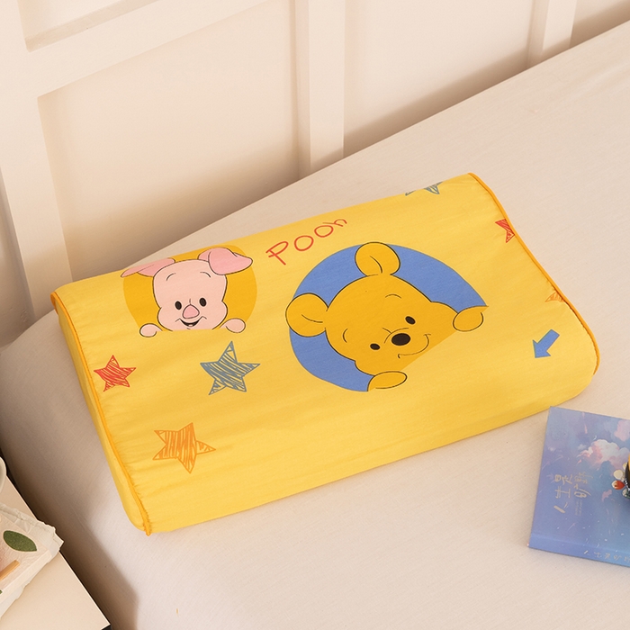 91家纺网 家纺一手货源 找家纺 七夜居 2026新款开学季儿童纯棉记忆棉枕芯全棉可拆洗学生宿舍枕头幼儿园宝宝枕 枕头枕芯 维尼伙伴