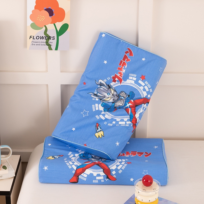 91家纺网 家纺一手货源 找家纺 七夜居 2026新款开学季儿童纯棉记忆棉枕芯全棉可拆洗学生宿舍枕头幼儿园宝宝枕 枕头枕芯 奥特曼