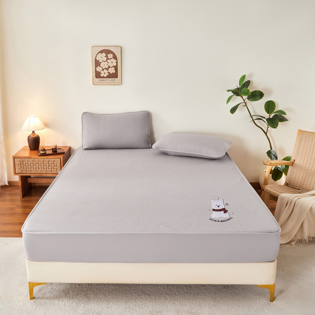 91家纺网 家纺一手货源 找家纺 （总）永旺家纺 2025新款纯色床垫床褥