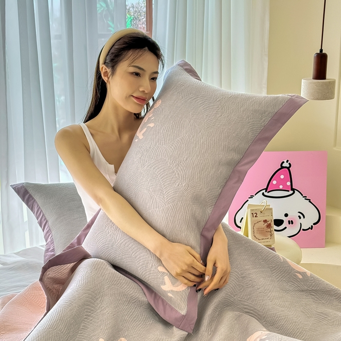 91家纺网 家纺一手货源 找家纺 （总）棠薇家纺 2025新款三层纱布枕套单条装一对装枕头套加大加厚48*74cm枕芯套