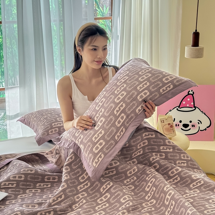 91家纺网 家纺一手货源 找家纺 （总）棠薇家纺 2025新款三层纱布枕套单条装一对装枕头套加大加厚48*74cm枕芯套