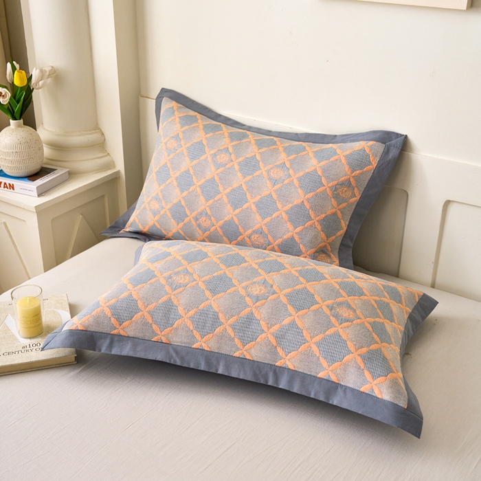 91家纺网 家纺一手货源 找家纺 棠薇家纺 2025新款三层纱布枕套单条装一对装枕头套加大加厚48*74cm枕芯套 晨光