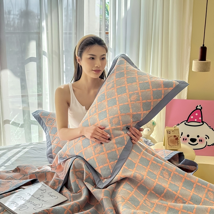 91家纺网 家纺一手货源 找家纺 （总）棠薇家纺 2025新款三层纱布枕套单条装一对装枕头套加大加厚48*74cm枕芯套