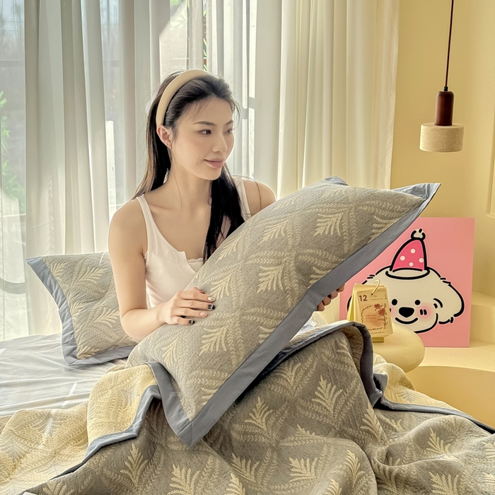 91家纺网 家纺一手货源 找家纺 （总）棠薇家纺 2025新款三层纱布枕套单条装一对装枕头套加大加厚48*74cm枕芯套