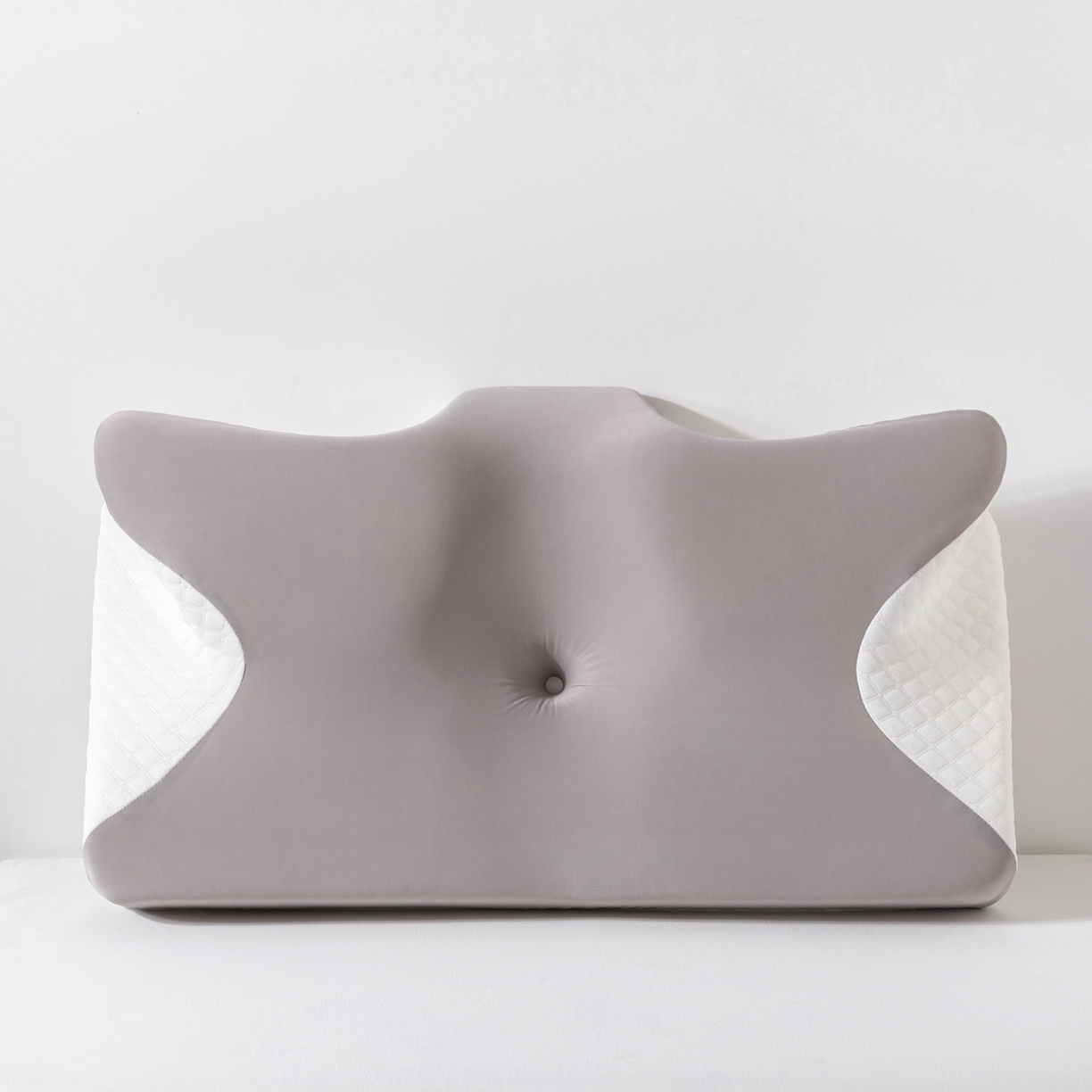 91家纺网 家纺一手货源 找家纺 美物匠 2025新款舒适小牛枕枕头枕芯 浅灰