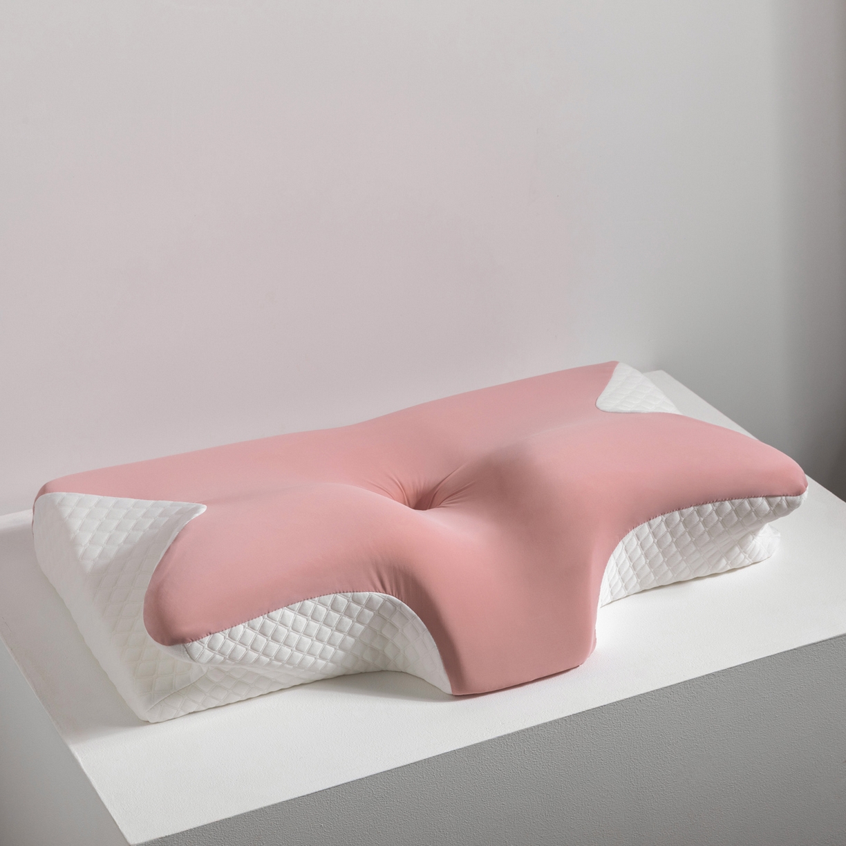 美物匠 2025新款舒適小牛枕枕頭枕芯 粉色