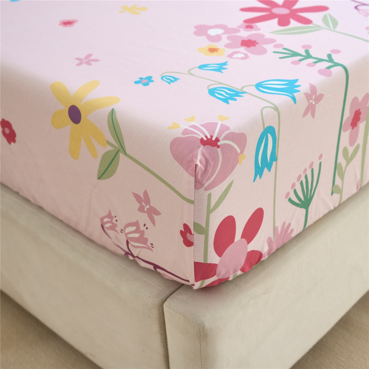 91家纺网 家纺一手货源 找家纺 百利卡通（原迪士尼家纺） 2025新款全棉圆网数码印花床笠枕套-小马宝莉 春天紫悦L