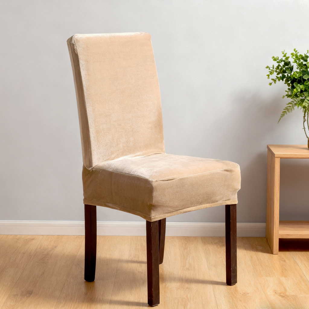 91家纺网 家纺一手货源 找家纺 壹零特色家纺 2025新款银狐绒一体椅子套 卡其 均码