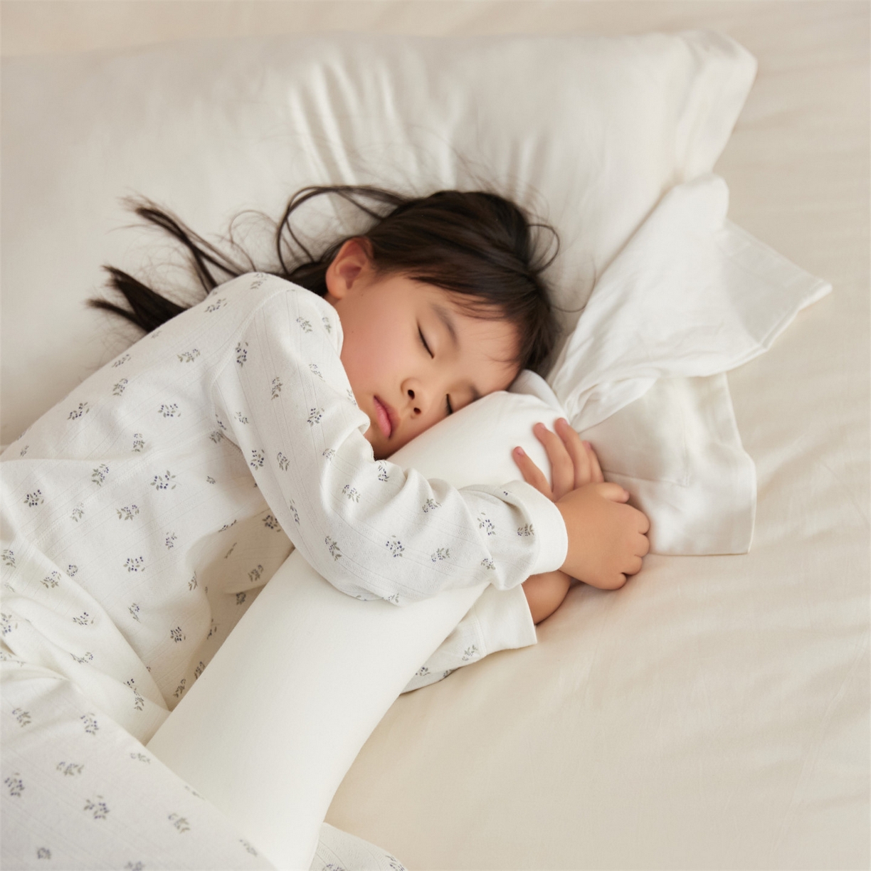 91家纺网 家纺一手货源 找家纺 头等舱 2025新款全棉氨纶针织A类孕妇 护腰 侧睡 靠垫 安抚枕 抱抱 夹腿多功能枕（模特图）配包装 珍珠白