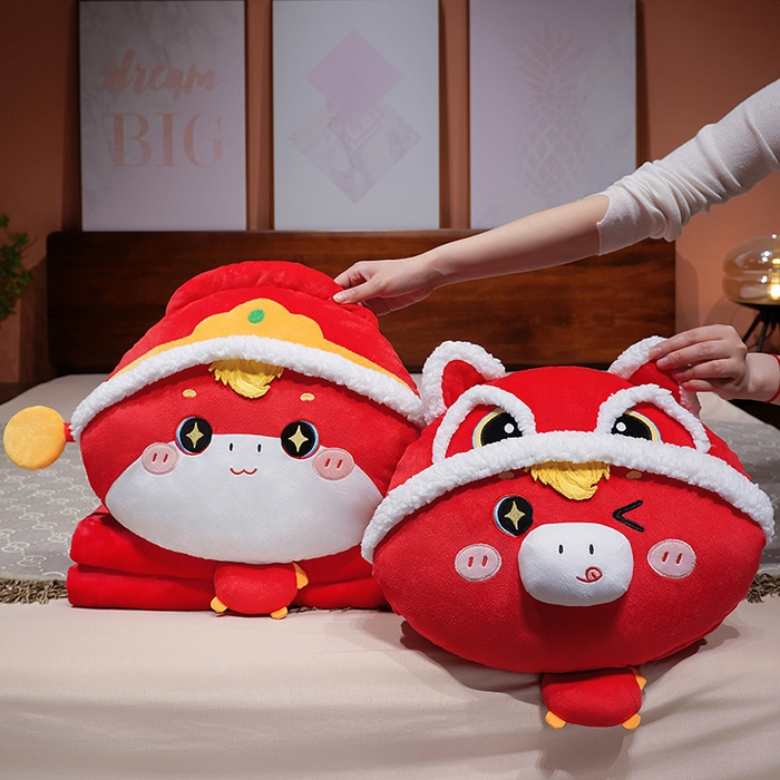 91家纺网 家纺一手货源 找家纺 （总）仟亿莱 2025新款醒师小马驹三用抱枕毯