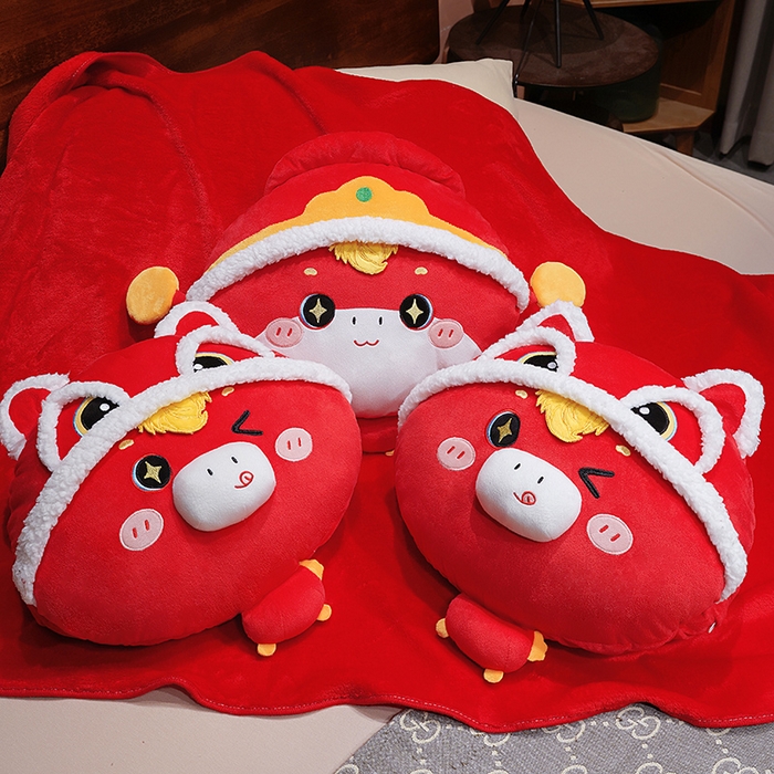 91家纺网 家纺一手货源 找家纺 （总）仟亿莱 2025新款醒师小马驹三用抱枕毯