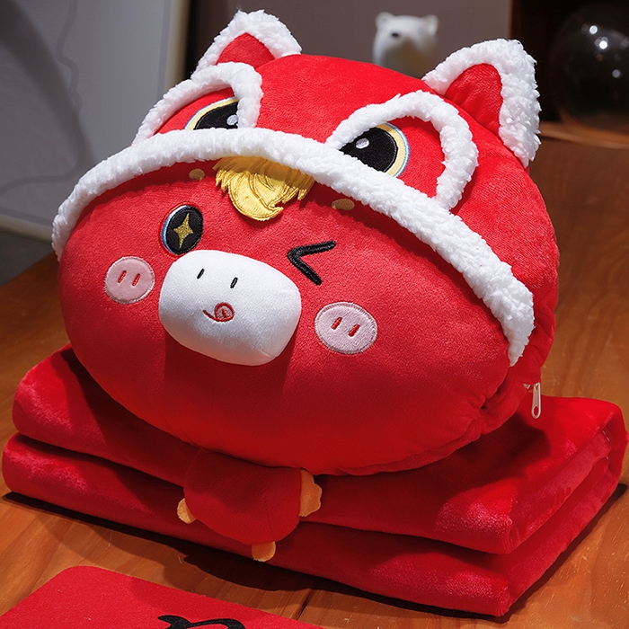 91家纺网 家纺一手货源 找家纺 仟亿莱 2025新款醒师小马驹三用抱枕毯 醒师福马-2