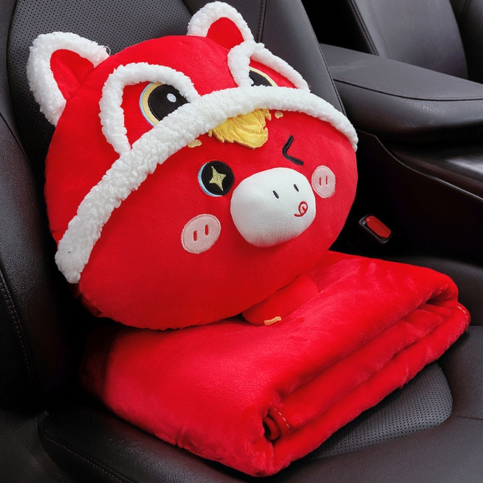 91家纺网 家纺一手货源 找家纺 仟亿莱 2025新款醒师小马驹三用抱枕毯 醒师福马-2