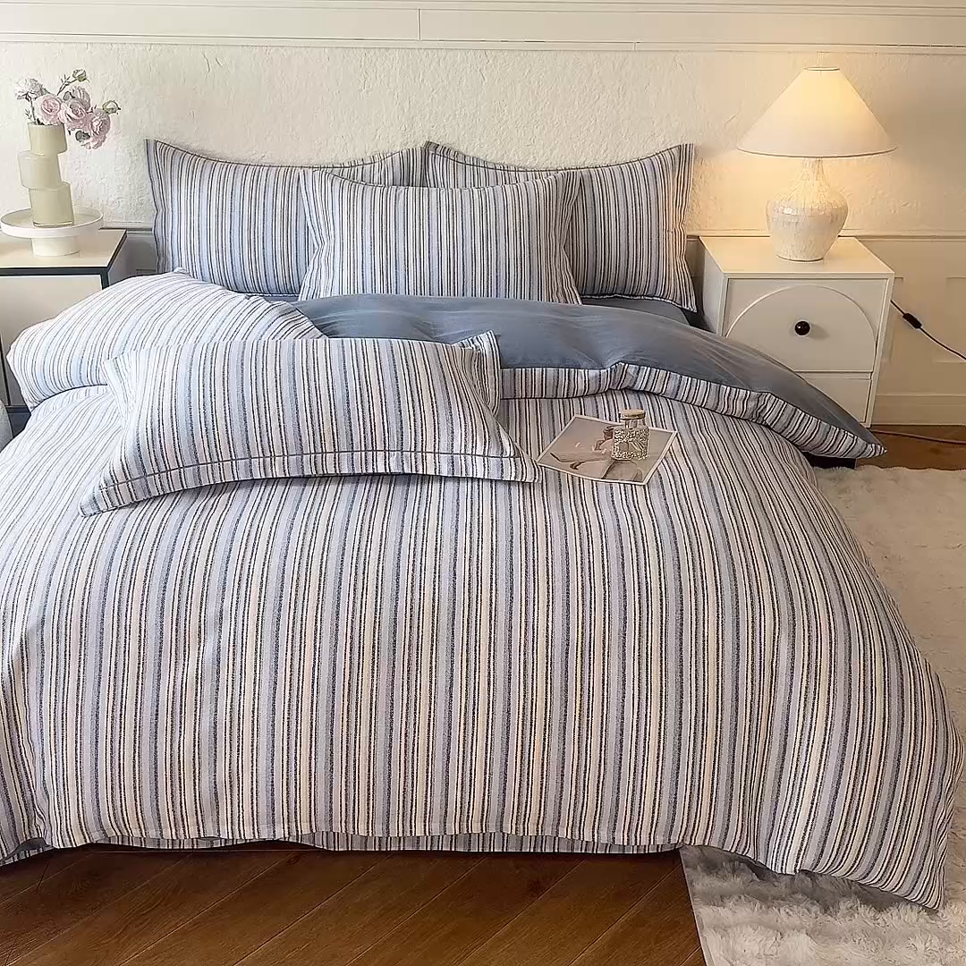 91家纺网 家纺一手货源 找家纺 （总）木易家居 2026新款全棉磨毛印花四件套