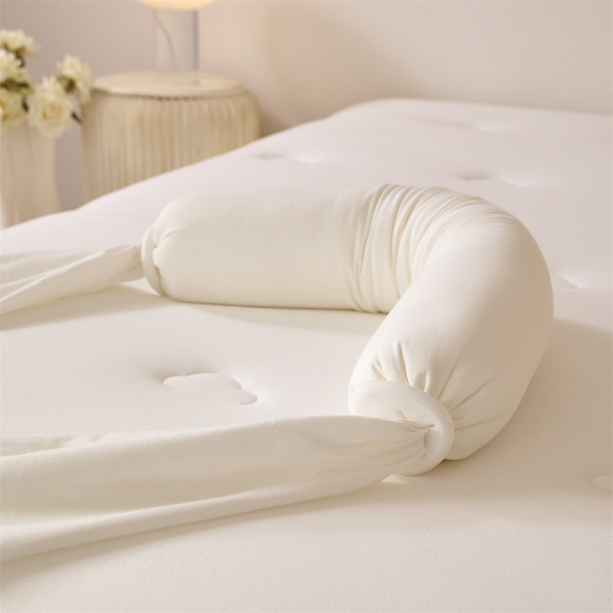 91家纺网 家纺一手货源 找家纺 （总）头等舱 2025全棉氨纶针织A类孕妇 护腰 侧睡 靠垫 安抚枕 抱抱 夹腿多功能枕(空镜图）配包装