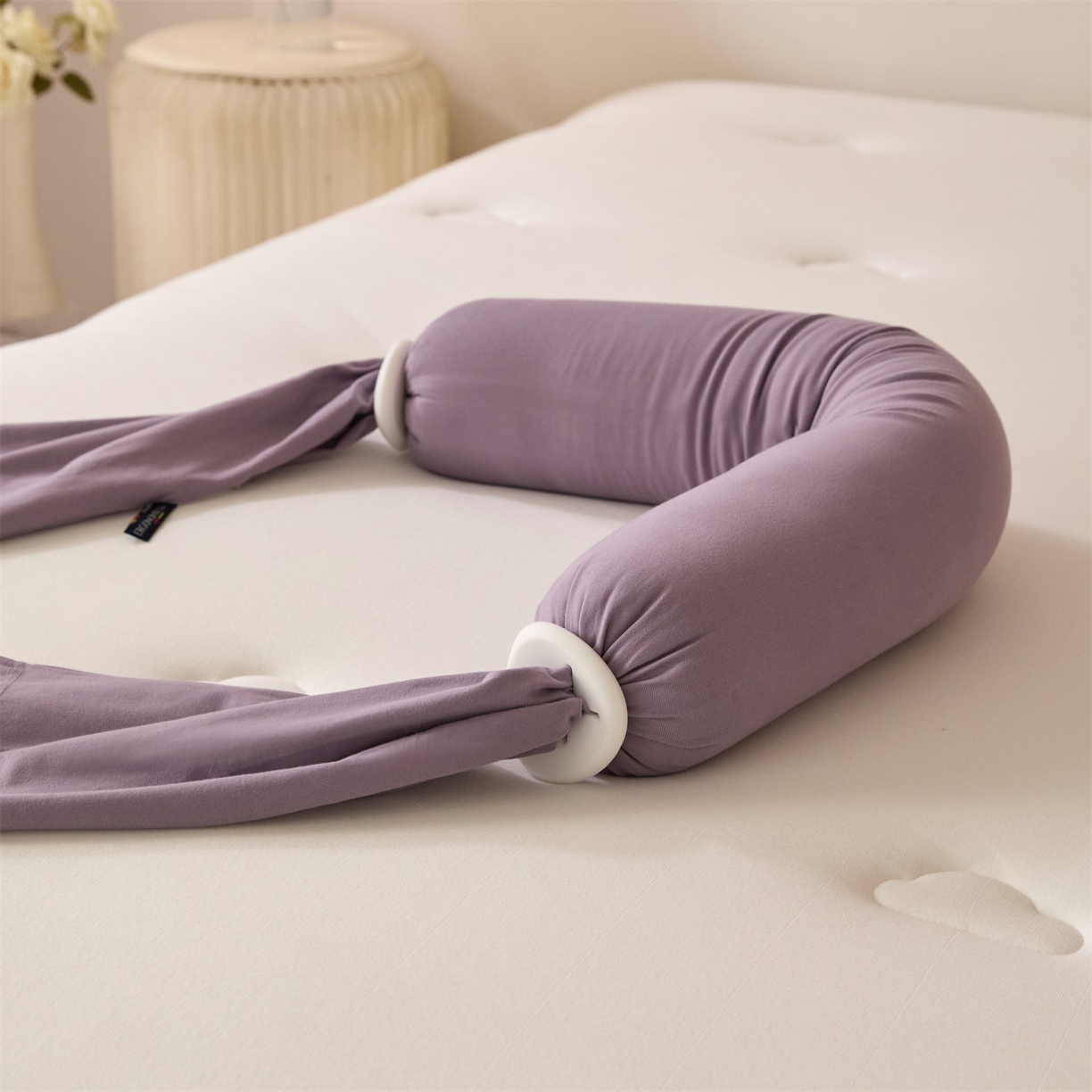 91家纺网 家纺一手货源 找家纺 （总）头等舱 2025全棉氨纶针织A类孕妇 护腰 侧睡 靠垫 安抚枕 抱抱 夹腿多功能枕(空镜图）配包装