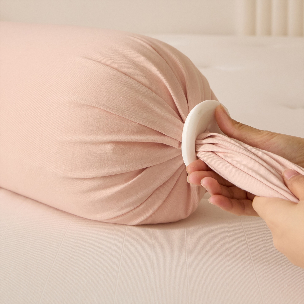 91家纺网 家纺一手货源 找家纺 （总）头等舱 2025全棉氨纶针织A类孕妇 护腰 侧睡 靠垫 安抚枕 抱抱 夹腿多功能枕(空镜图）配包装