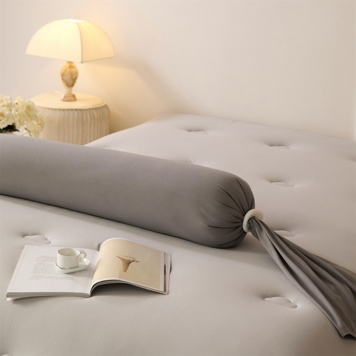 91家纺网 家纺一手货源 找家纺 头等舱 2025全棉氨纶针织A类孕妇 护腰 侧睡 靠垫 安抚枕 抱抱 夹腿多功能枕(空镜图）配包装 浅山