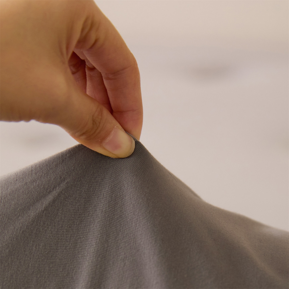 91家纺网 家纺一手货源 找家纺 头等舱 2025全棉氨纶针织A类孕妇 护腰 侧睡 靠垫 安抚枕 抱抱 夹腿多功能枕(空镜图）配包装 浅山