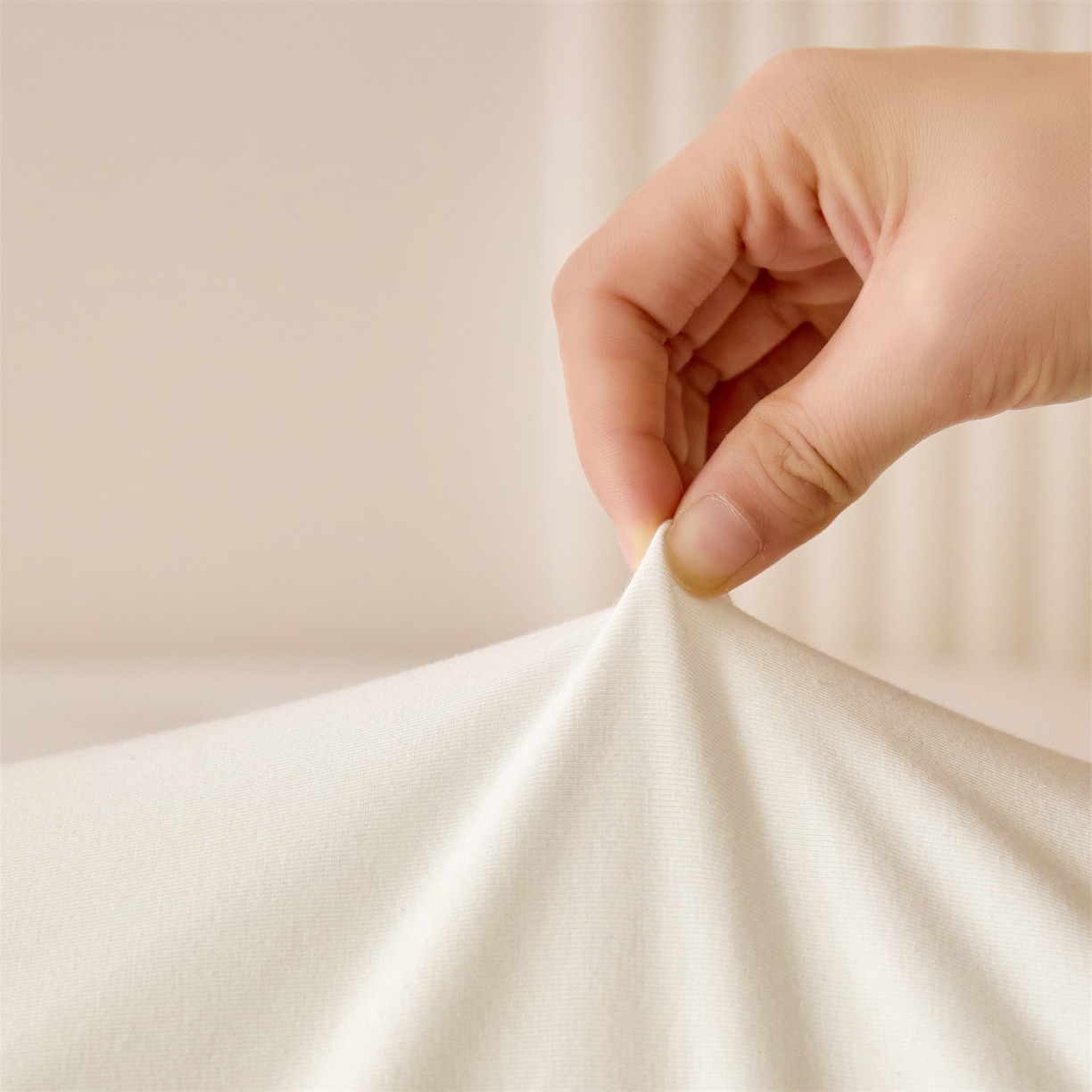 91家纺网 家纺一手货源 找家纺 头等舱 2025全棉氨纶针织A类孕妇 护腰 侧睡 靠垫 安抚枕 抱抱 夹腿多功能枕(空镜图）配包装 珍珠白