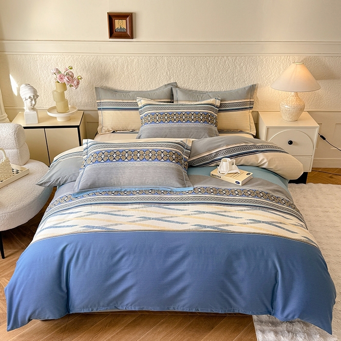 91家纺网 家纺一手货源 找家纺 （总）木易家居 2026新款全棉磨毛印花四件套