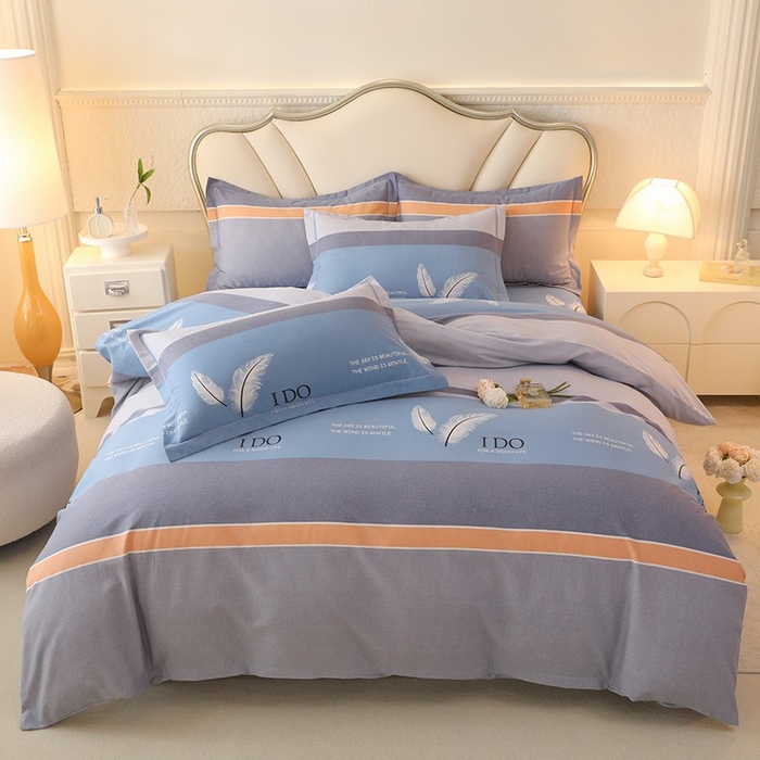 91家纺网 家纺一手货源 找家纺 （总）木易家居 2026新款全棉磨毛印花四件套