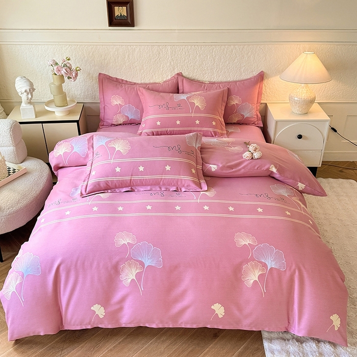 91家纺网 家纺一手货源 找家纺 （总）木易家居 2026新款全棉磨毛印花四件套