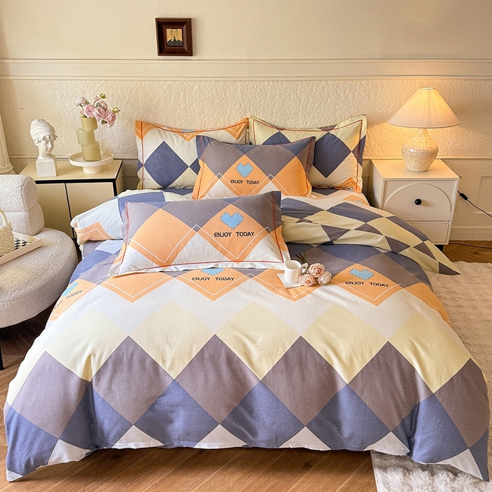 91家纺网 家纺一手货源 找家纺 （总）木易家居 2026新款全棉磨毛印花四件套