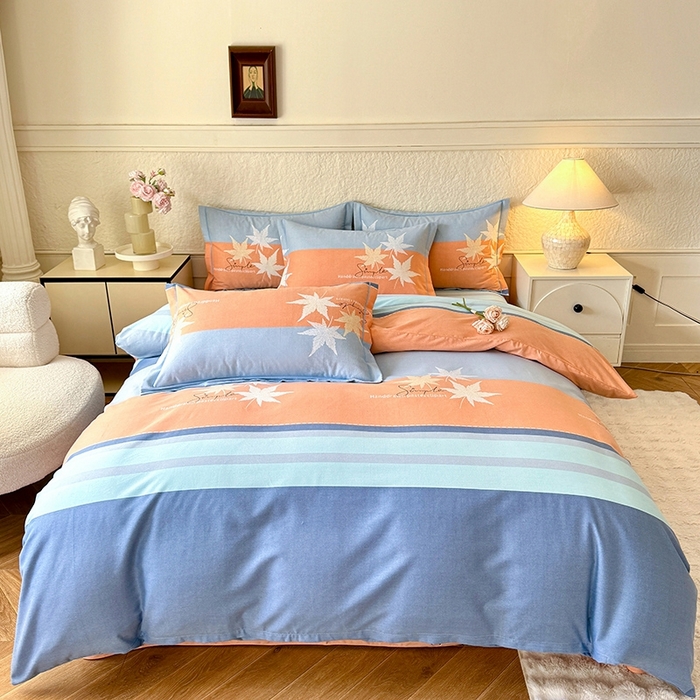 91家纺网 家纺一手货源 找家纺 （总）木易家居 2026新款全棉磨毛印花四件套