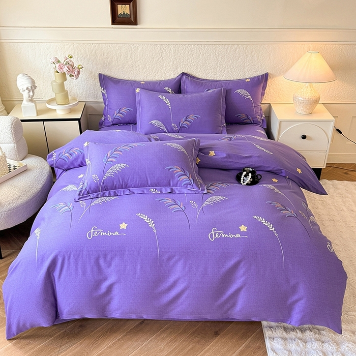 91家纺网 家纺一手货源 找家纺 （总）木易家居 2026新款全棉磨毛印花四件套