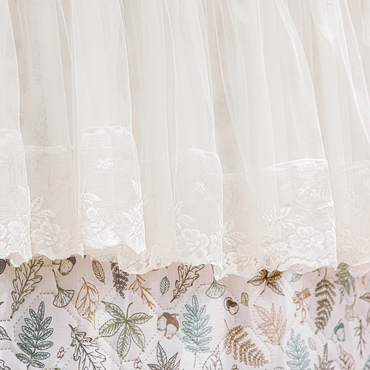 91家纺网 家纺一手货源 找家纺 夏彩 2025新款五面保暖亲肤面料坐床拉链四季款蚊帐-88632 羽飞舞