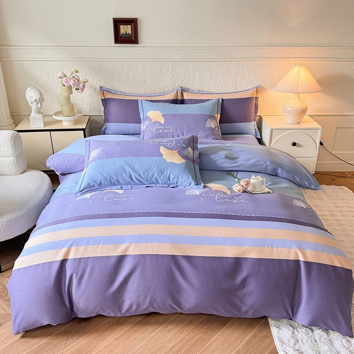 91家纺网 家纺一手货源 找家纺 （总）木易家居 2026新款全棉磨毛印花四件套