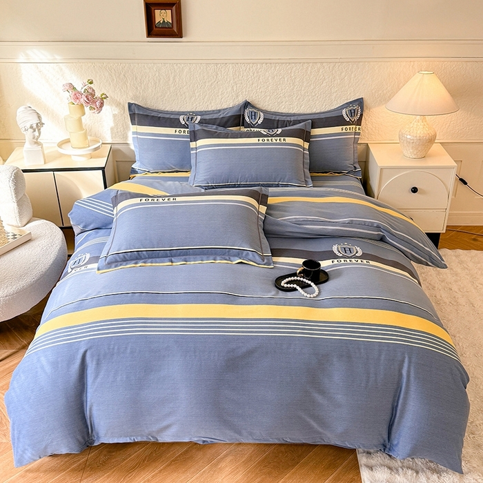 91家纺网 家纺一手货源 找家纺 （总）木易家居 2026新款全棉磨毛印花四件套