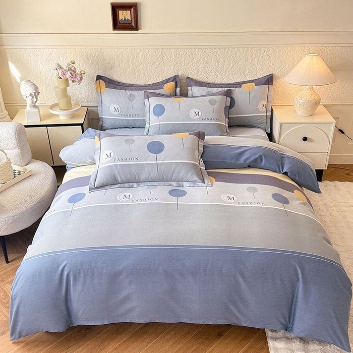 91家纺网 家纺一手货源 找家纺 （总）木易家居 2026新款全棉磨毛印花四件套