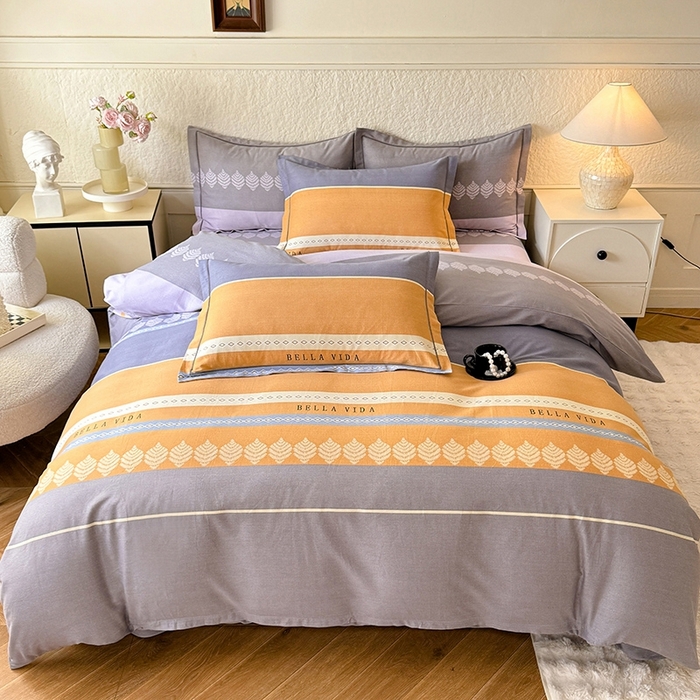 91家纺网 家纺一手货源 找家纺 （总）木易家居 2026新款全棉磨毛印花四件套