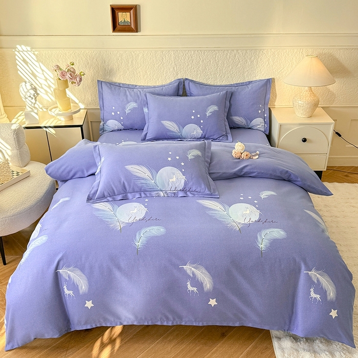 91家纺网 家纺一手货源 找家纺 （总）木易家居 2026新款全棉磨毛印花四件套